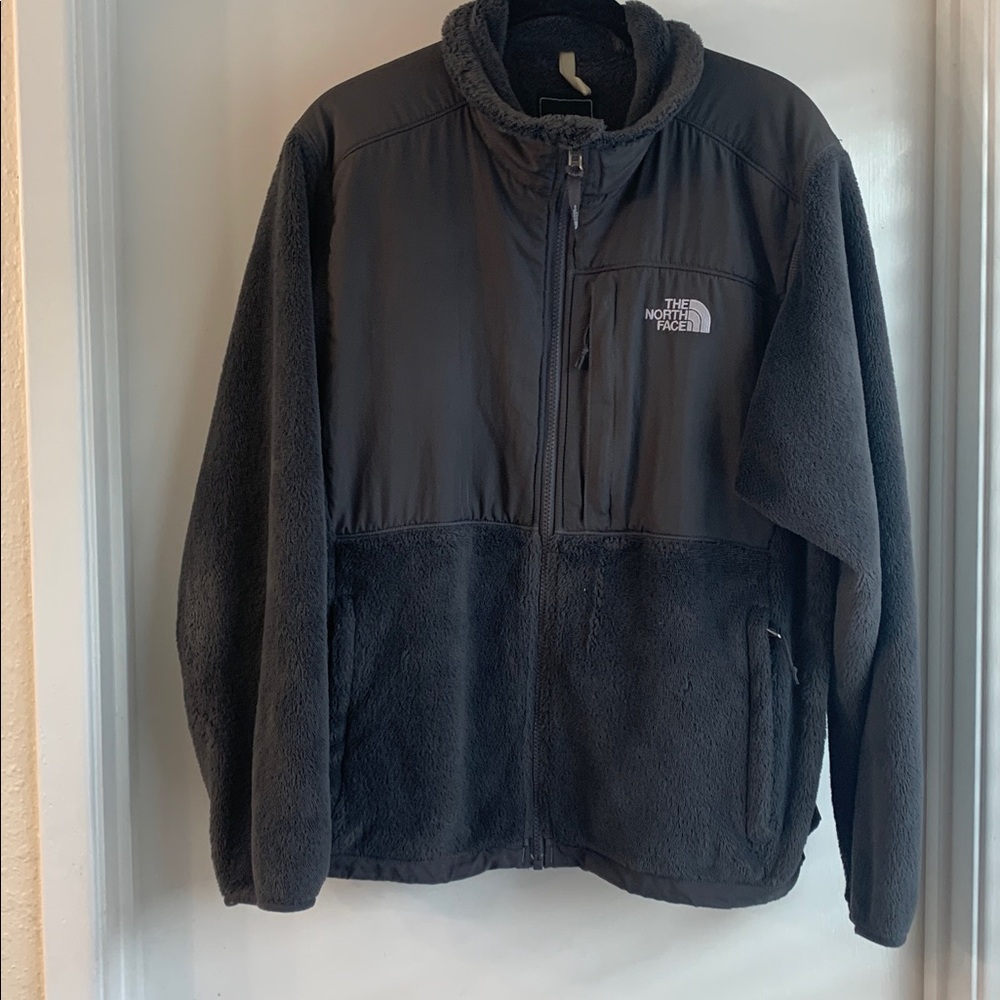 The North Face Men's Charcoal Gray Fleece Full Zip Jacket Size L